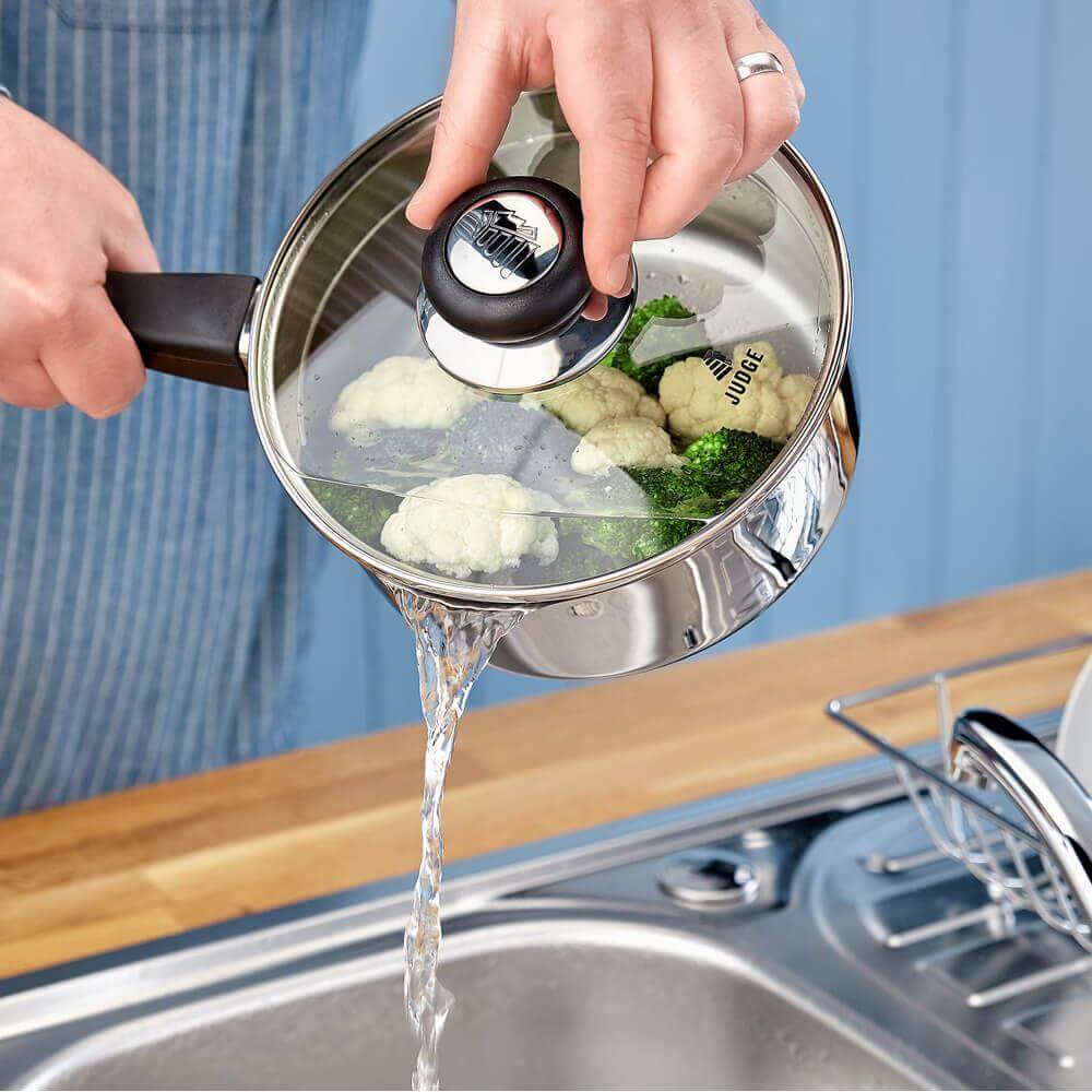 Judge Vista Stainless Steel 3 Piece Draining Saucepan Set